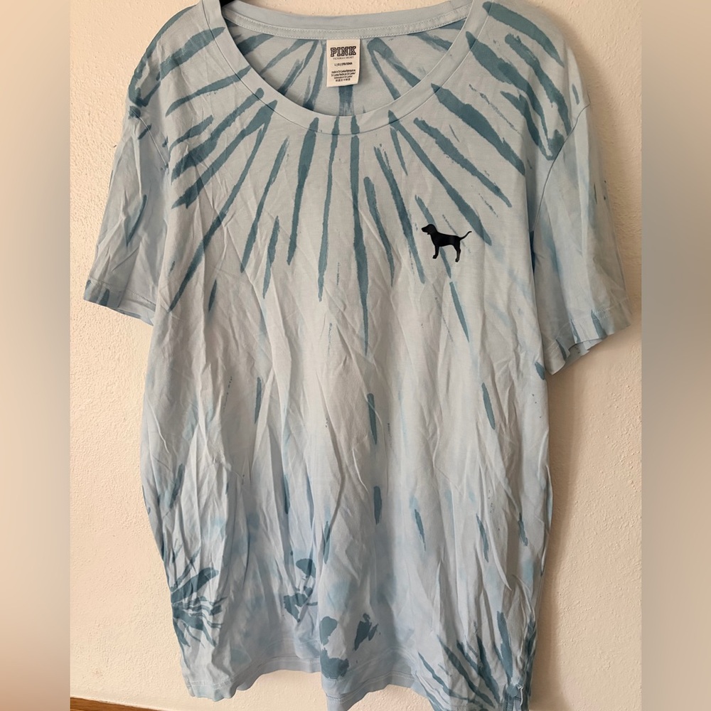 PINK Victoria’s Secret Blue Tie-Dye T-Shirt